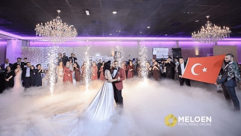 Een Turkse bruiloft trouwerij op blogpagina