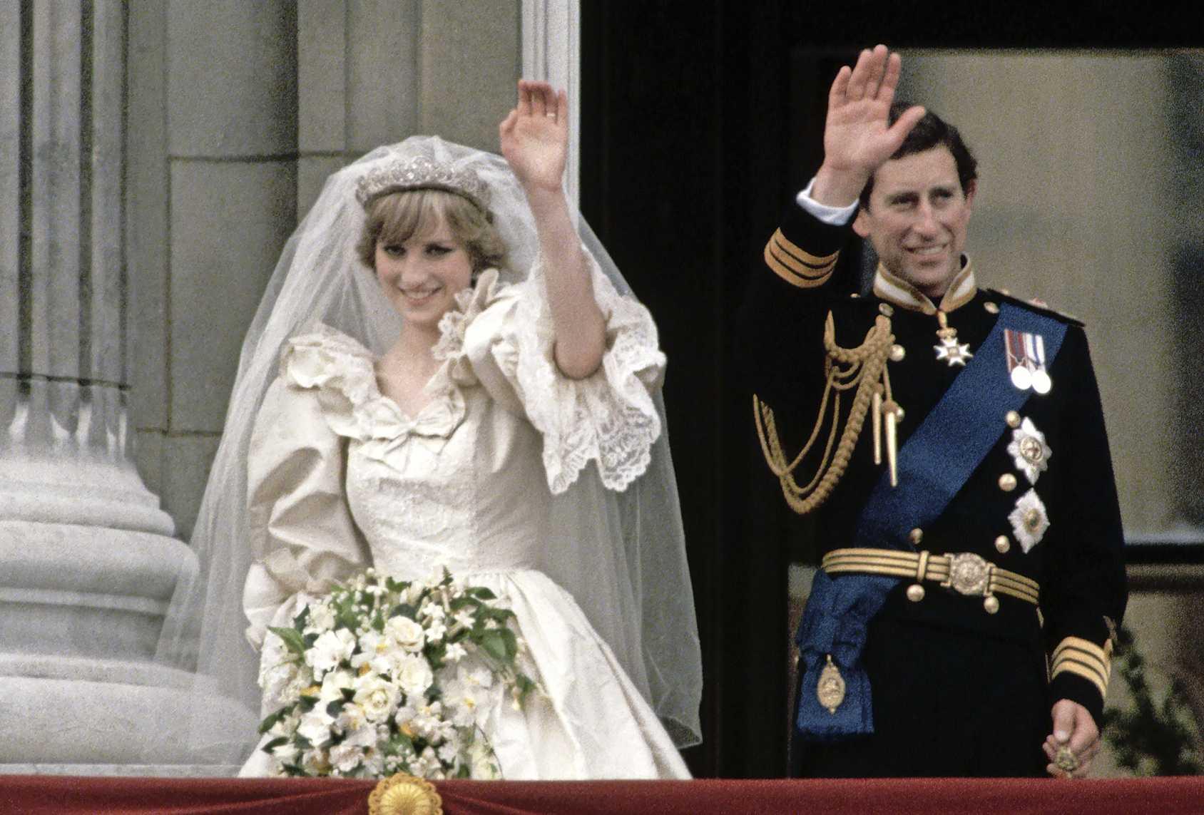Princess Diana and Prince Charles bruiloft
