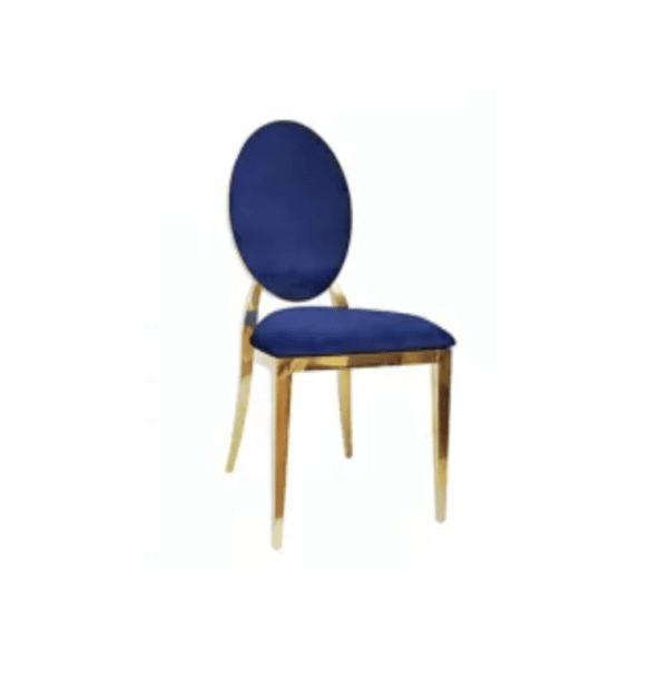De Dior royal blauwe stoelen